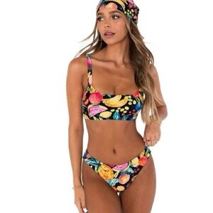 Show Me Your Mumu Black Fruity Print Monterey Bikini Set